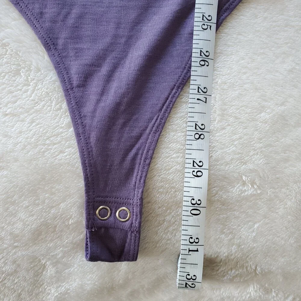 Woolx Sophia Bodysuit Merino Wool Blend Purple Small - Picture 6 of 10